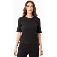 ORGANICATION ORGANICATION Jacquard Rib Top mit 1/2 Arm – Produktbild 1 von 1