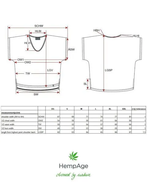 HempAge HempAge Damen Slub Jersey T-Shirt Hanf/Biobaumwolle, Water(blau), – Produktbild 3 von 4