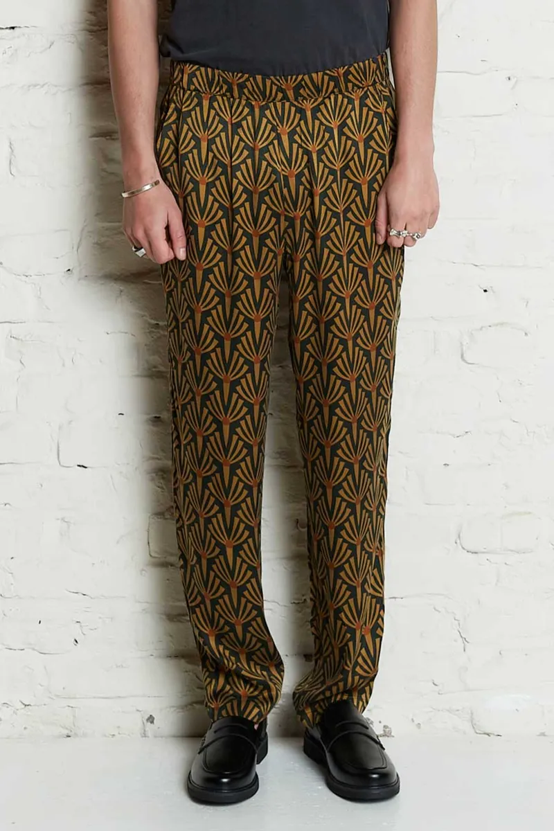 Yahmo Yahmo Herren vegan Hose Walter Artdeco, Schwarz, – Produktbild 2 von 2