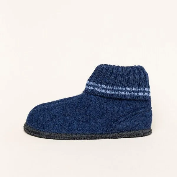 Kitz-Pichler Kitz-Pichler Hüttenschuh MV Kauns - Filzhausschuh für Damen & Herren aus 100% Schurwolle, Blau, – Produktbild 3 von 4