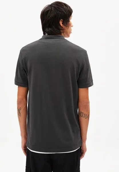 ARMEDANGELS ARMEDANGELS FAABAO - Herren Polo T-Shirt aus Bio-Baumwolle, Graphite, – Produktbild 2 von 4