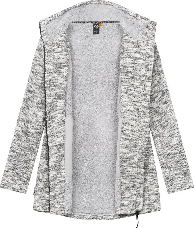ragwear ragwear Strickjacke Miram Melange Kuschelige Übergangsjacke in Strick-Optik, Grau, – Produktbild 1 von 4
