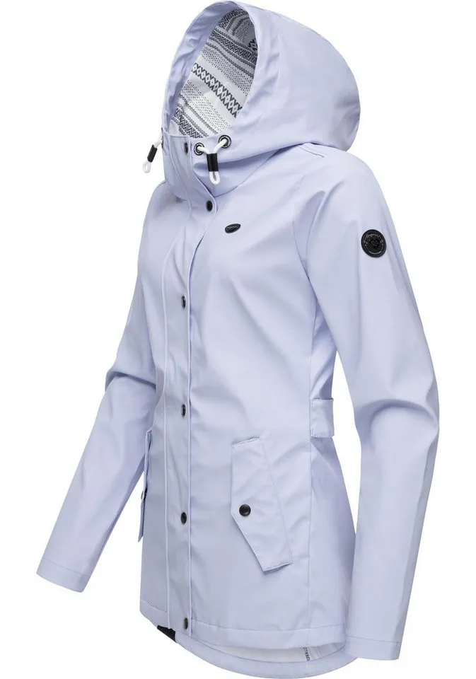 ragwear ragwear Regenjacke YM-Marge stylische Übergangsjacke mit großer Kapuze, Blau, – Produktbild 1 von 5