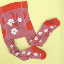 Fräulein Prusselise Fräulein Prusselise Strumpfhose Hagebutte rosa, blumen, bunt gemustert – Produktbild 1 von 1