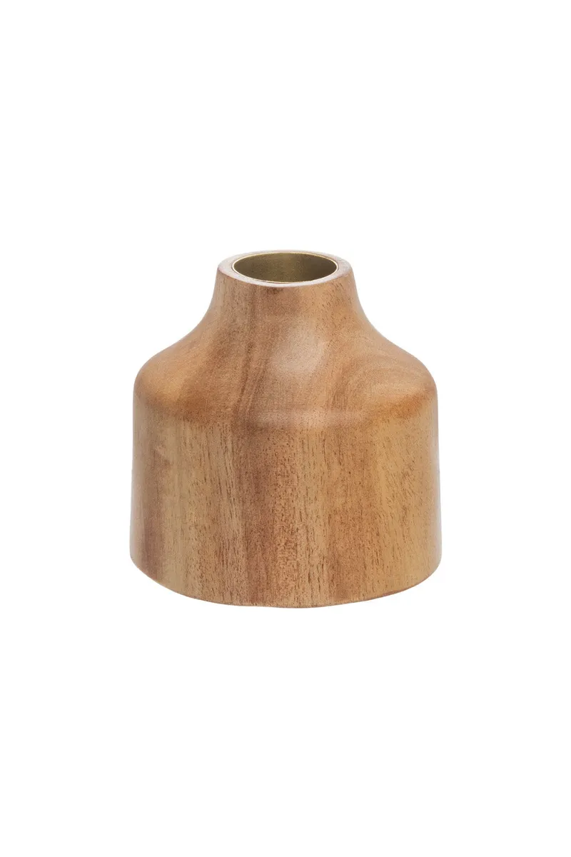 Tranquillo Kerzenhalter NEEMWOOD Braun, 6,5 cm - braun – Produktbild 1 von 2