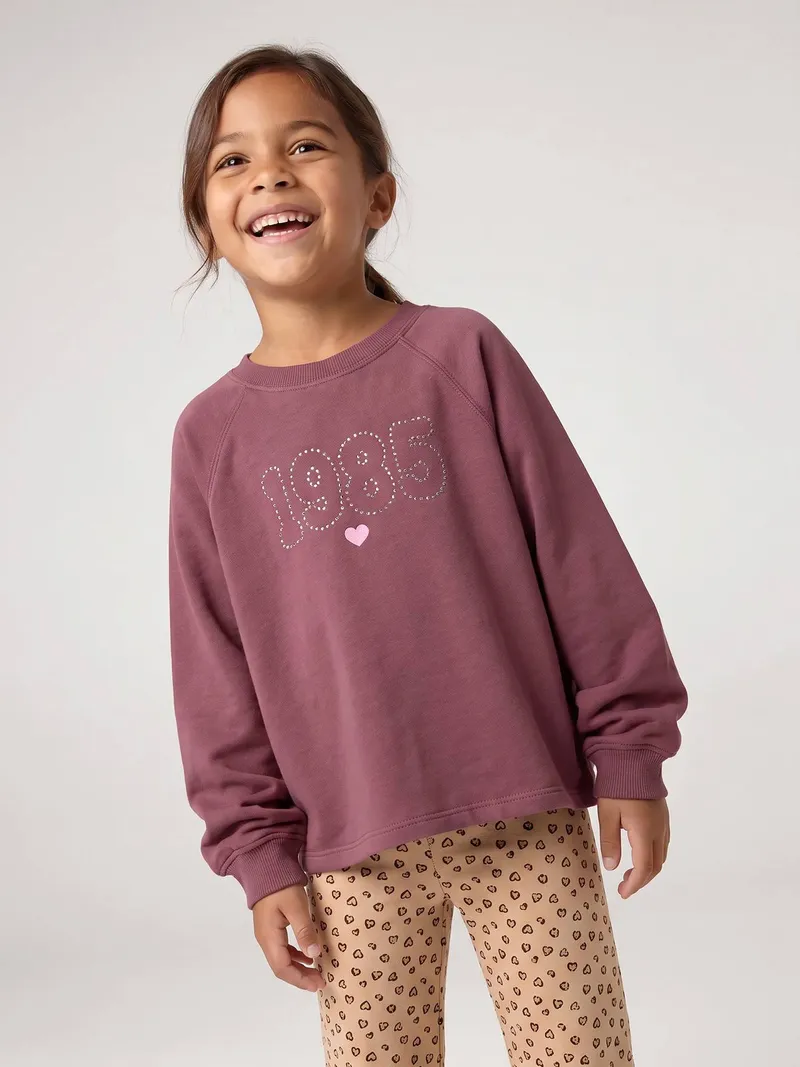 Vertbaudet Shirt mit Sternmotiv Mädchen, Pflaume, – Produktbild 2 von 4