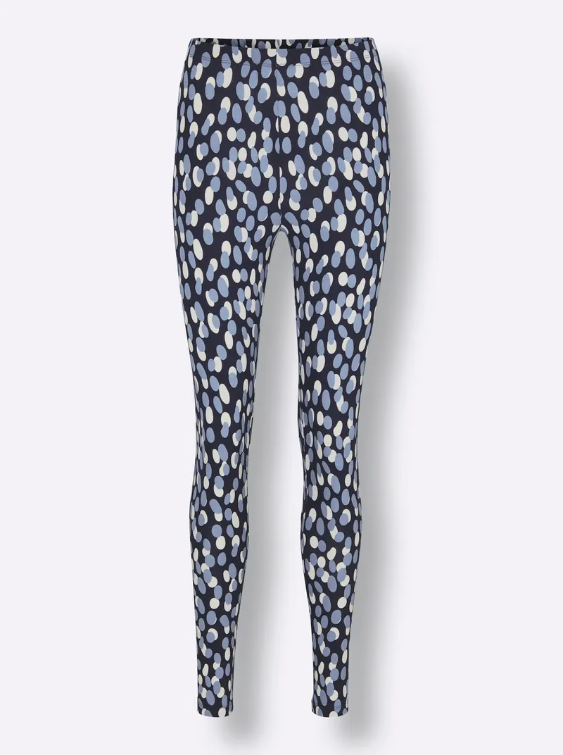 feel good Leggings marine-bleu-bedruckt, Marine-bleu-bedruckt, – Produktbild 2 von 2