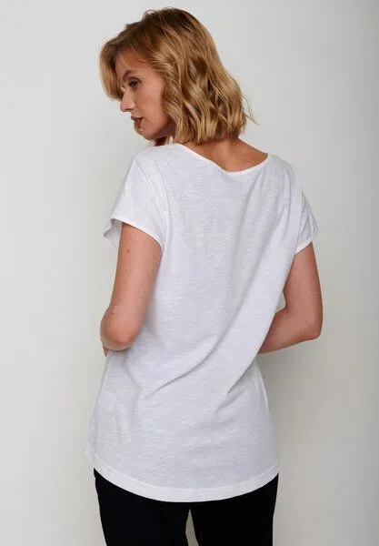 GreenBomb GREENBOMB Nature Bird Reed Cool - Sportliches T-Shirt aus Bio-Baumwolle / hochwertiger Print / GOTS / Fair & Vegan, Weiß (weiß), – Produktbild 3 von 4
