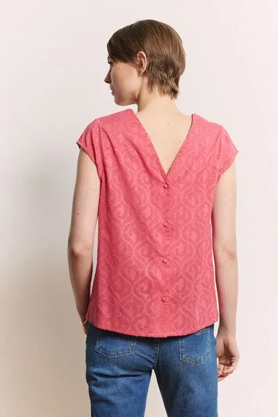 Tranquillo Tranquillo Bluse Lunaa aus Bio-Baumwolle - holly berry / 42 – Produktbild 4 von 6