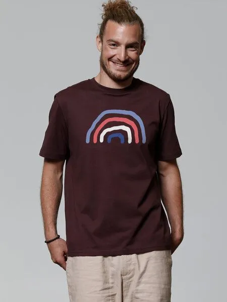 watapparel watapparel T-Shirt Unisex Regenbogen, Red brown, – Produktbild 2 von 4