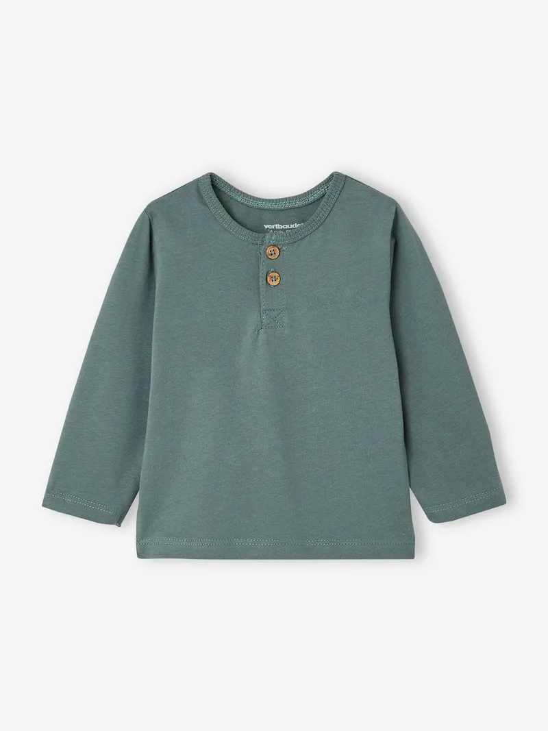 Vertbaudet 2er-Pack Shirts Baby personalisierbar, Smaragdgrün, – Produktbild 3 von 4