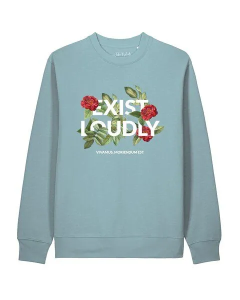 watapparel watapparel Sweatshirt Unisex Exist Loudly, Pebble blue, – Produktbild 1 von 2
