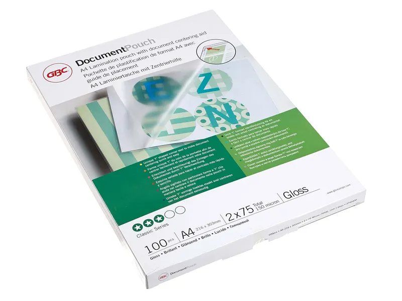 GBC 100 GBC Folientaschen A4 75µ klar – Produktbild 1 von 1