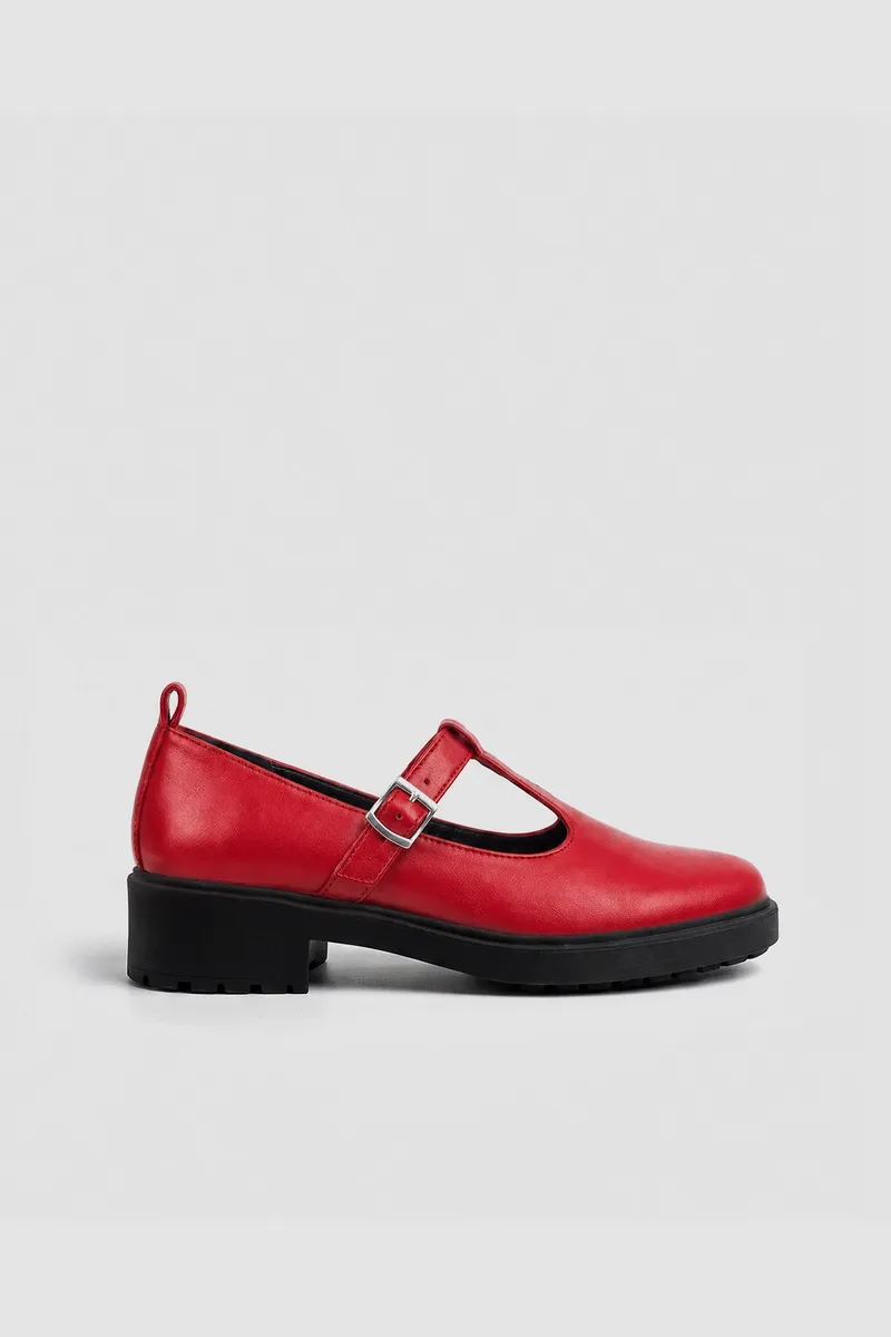 BOHEMA BOHEMA Damen vegan Schuhe Mary Jane Curtsy Rot, Rot, – Produktbild 1 von 2
