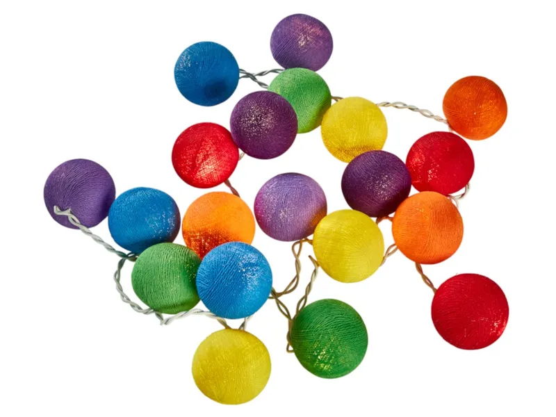 Caracol Caracol Kugel-Lichterkette 20 handgefertigte Kugeln, Bunt, – Produktbild 2 von 2