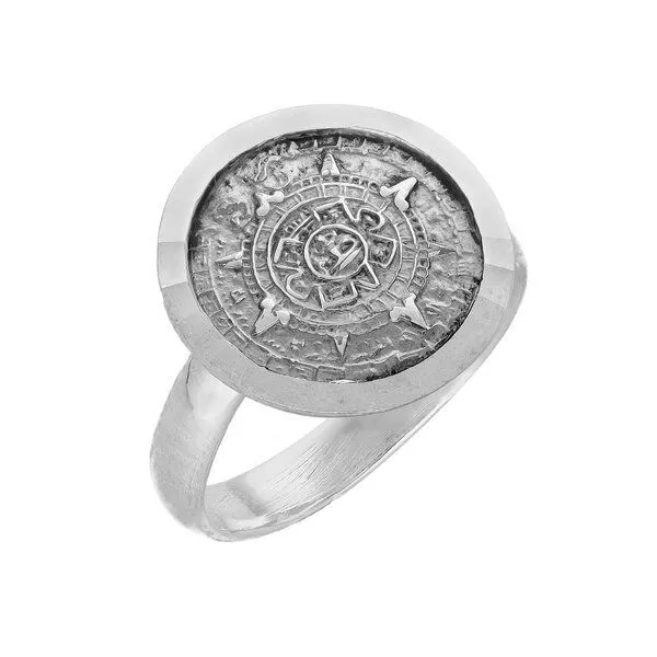 pakilia pakilia Silber Ring Aztekenkalender Fair-Trade und handmade – Produktbild 2 von 8