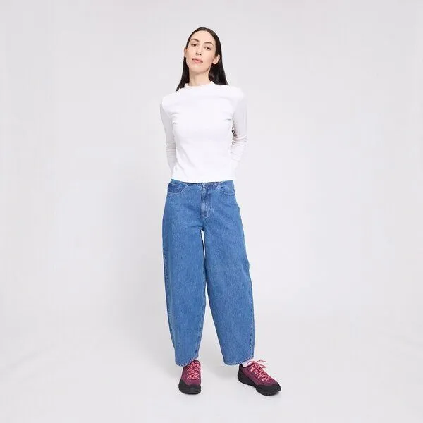 Mazine Mazine Barrel Leg Denim Pants, Dark grey, – Produktbild 4 von 4