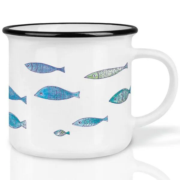 LIGARTI LIGARTI Keramiktasse – Fischschwarm – Produktbild 1 von 1
