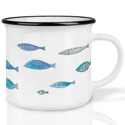 LIGARTI LIGARTI Keramiktasse – Fischschwarm – Produktbild 1 von 1