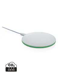 XD Collection XD COLLECTION 15W-Wireless-Fast-Charger aus recyceltem RCS-Kunststoff, weiß, Weiß, – Produktbild 1 von 1