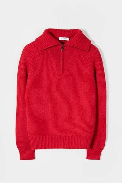 Rifò - Circular Fashion Made in Italy Rifò - Circular Fashion Made in Italy Pullover Annalisa aus recycelter Wolle, Rot, – Produktbild 4 von 4