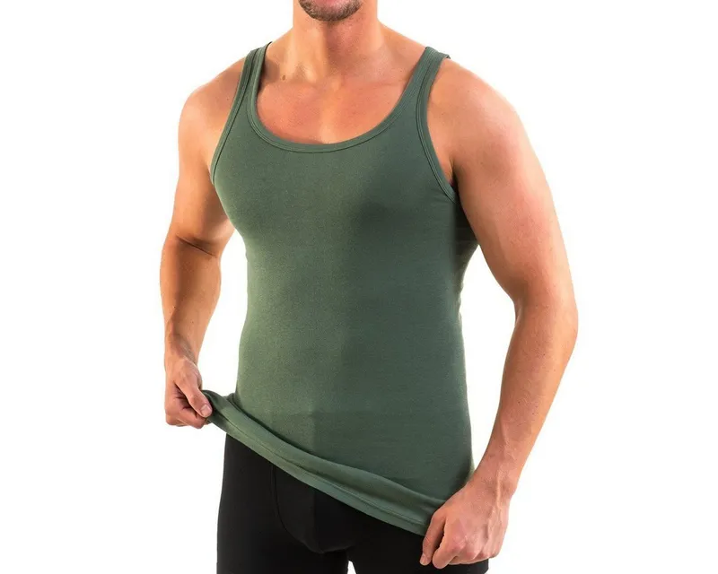 HERMKO Unterhemd Achselhemd Tank Top, Bio-Baumwolle, Achselhemd, classic, Sport, Übergröße Shirt, Grün, – Produktbild 1 von 1
