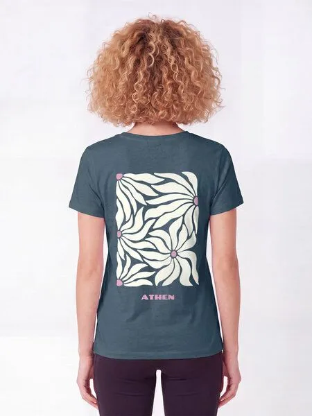 watapparel watapparel T-Shirt Frauen Athen Flora, Stargazer, – Produktbild 2 von 3