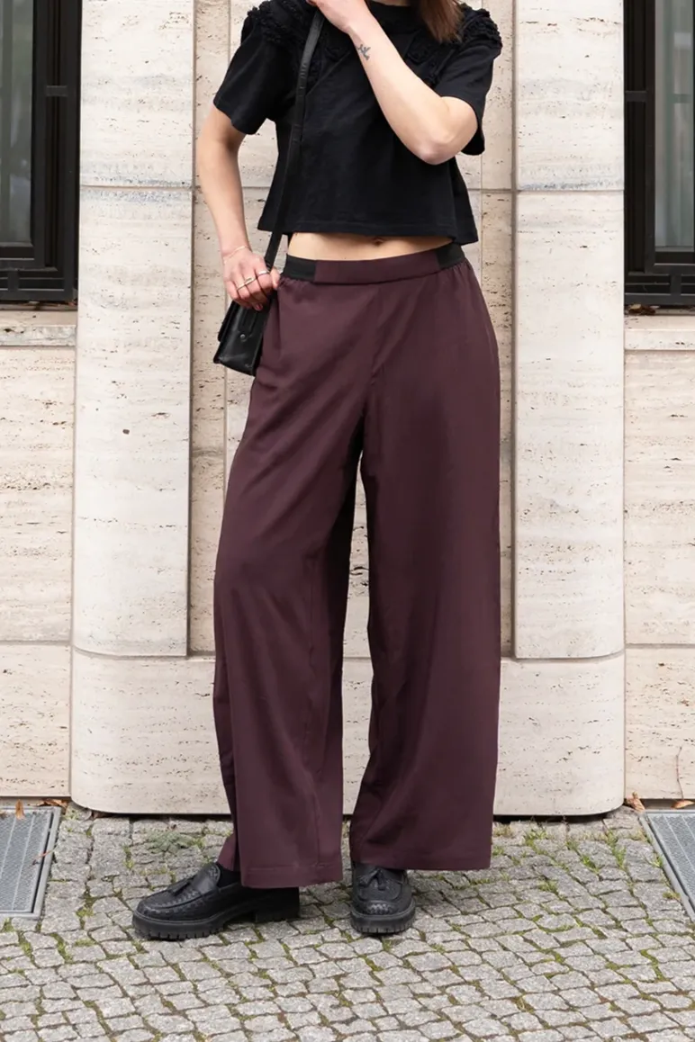 Lovjoi LOVJOI Damen vegan Hose Sandrose Rübenviolett, Violett, – Produktbild 2 von 2