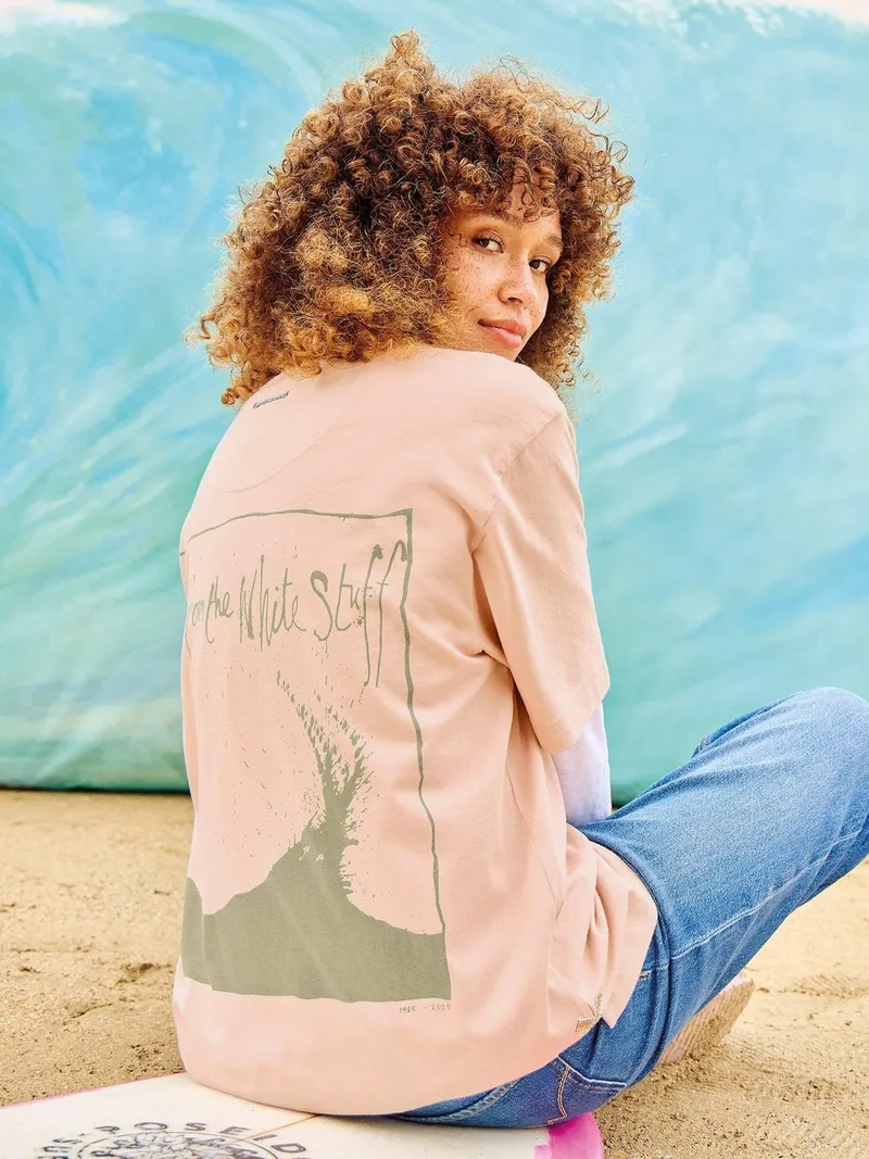 White Stuff T-Shirt mit Grafik-Print - S, Hellrosa, – Produktbild 1 von 4