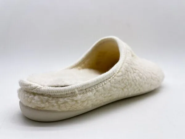 thies Veganer "thies ® Eco Teddy Slipper" aus kuscheliger Biobaumwolle, Off white (weiß), – Produktbild 4 von 4