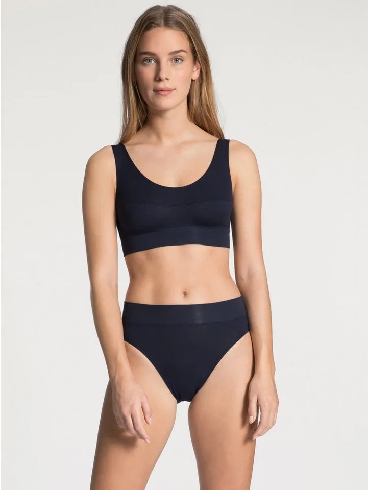 CALIDA CALIDA High-Waist-Slip Elastic Duopack (2er Pack) breiter Softbund, elastisch, atmungsaktiv, weich, Blau, – Produktbild 5 von 5