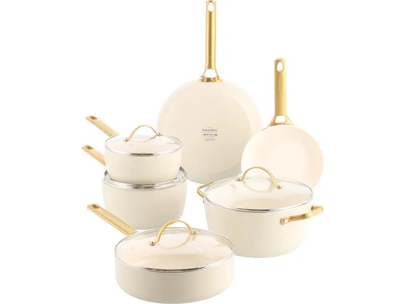 Greenpan Greenpan Pfannen- & Topfset "Padova Reserve" 6er-Set, Creme, – Produktbild 2 von 3