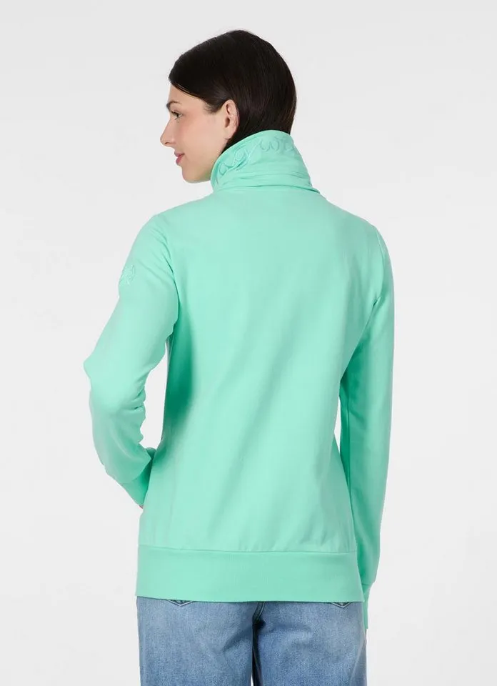 ragwear ragwear Sweatjacke RONETTE B Dünne Baumwollmischung mit Marken-Stickerei am Kragen, Grün, – Produktbild 2 von 2