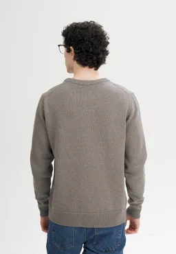 MELA MELA Herren vegan Strickpullover Charun Bear In Melange – Produktbild 1 von 1