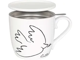 Könitz Könitz Tasse mit Sieb und Deckel "Picasso la Colombe de la Paix" 100 ml aus Porzellan – Produktbild 1 von 1
