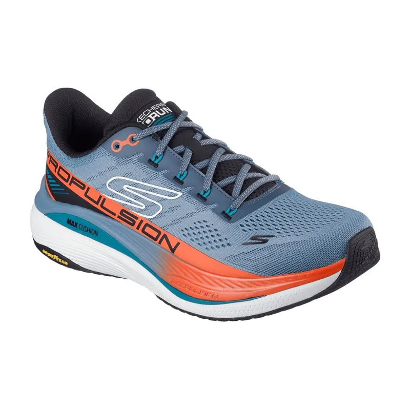 Skechers Skechers MAX CUSHIONING Propulsion Schuhe blau orange 220509 für Herren, blau, Größe 45 EU, Blau, – Produktbild 5 von 5