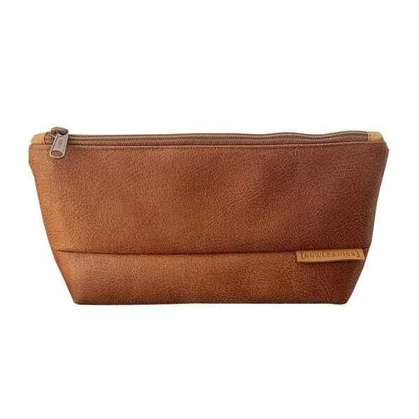 BOWLEANIES TASCHEN BOWLEANIES TASCHEN Kulturbeutel aus Lederfaserstoff, Braun, – Produktbild 2 von 3