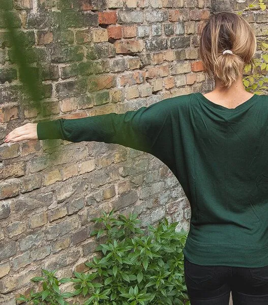 päfjes päfjes Ginkgo Blätter - Fair gehandeltes Frauen Flowshirt, Grün, – Produktbild 3 von 4