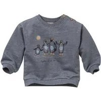 People Wear Organic People Wear Organic Sweat Pullover, blau mélange, "Pinguine", Bio-Baumwolle – Produktbild 1 von 1