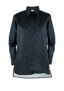 Sophia Schneider-Esleben Sophia Schneider-Esleben Unisex Shirt Lui, QR Black - Hemd aus Bio-Baumwolle – Produktbild 1 von 1