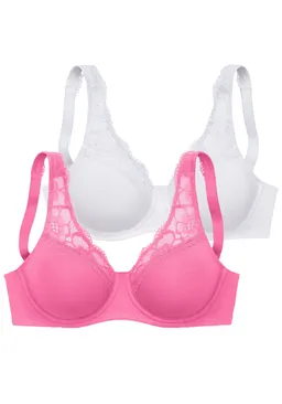 petite fleur by Lascana Minimizer-BH pink+weiß – Produktbild 1 von 1
