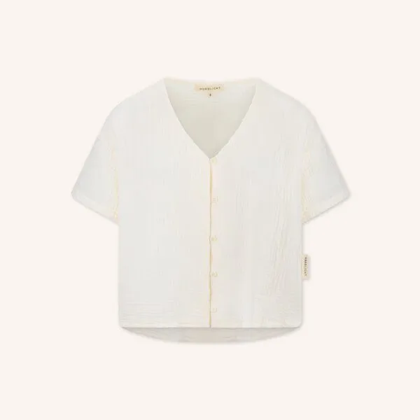 NORDLICHT NORDLICHT Musselin Shirt aus 100% Bio-Baumwolle FREJA, Weiß, – Produktbild 2 von 4