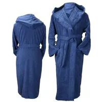 A R Textile A&R Textile Bademantel Morgenmantel Frottee Bio Baumwolle Robezz® Wellness Spa Fällt sehr groß aus, Navy, – Produktbild 1 von 1