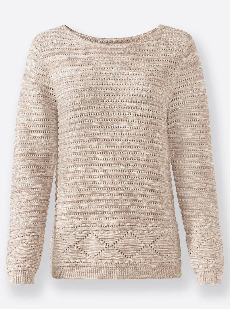 Witt Pullover ecru-sesam-meliert, Ecru-sesam-meliert, – Produktbild 2 von 2