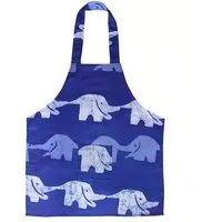 Global Mamas Global Mamas Kinderschürze aus 100% Biobaumwolle, Elefanten-blau (blau), – Produktbild 1 von 1