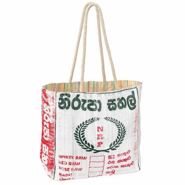 Rice&Carry Rice&Carry Strandtasche mit Kordel, Weiss, – Produktbild 1 von 1