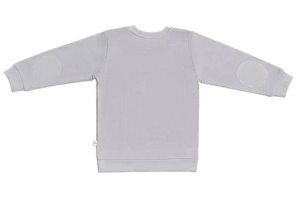 Leela Cotton Leela Cotton Baby und Kinder Piqué Sweatshirt reine Bio-Baumwolle, Grau melange, – Produktbild 3 von 3