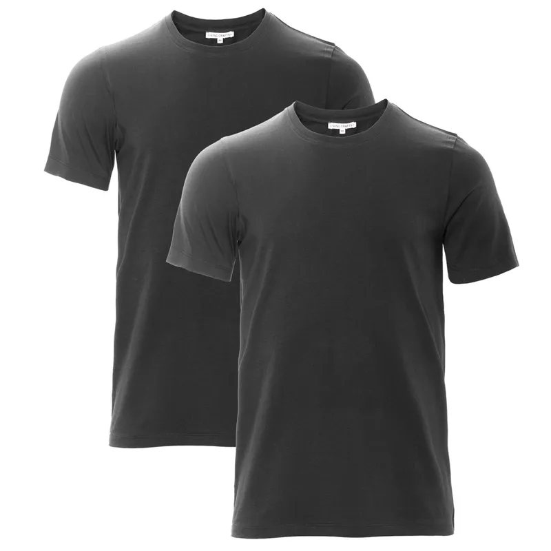 Living Crafts Living Crafts Herren T-Shirt, 2er-Pack (100% Bio-Baumwolle), Schwarz, – Produktbild 3 von 7