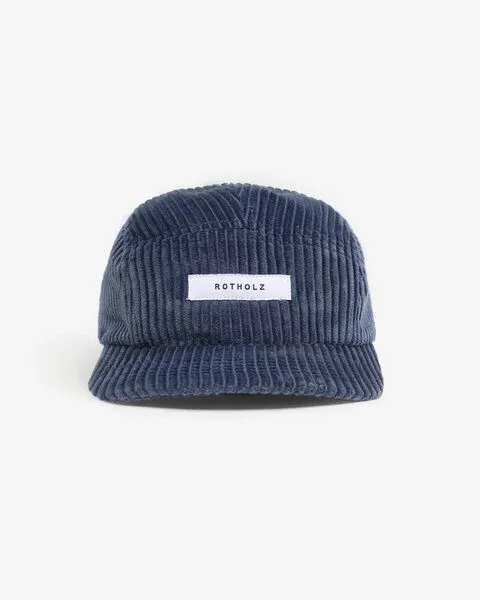 Rotholz Rotholz Cord 5-Panel Cap aus Bio-Baumwolle, Blau (ash blue), – Produktbild 1 von 4
