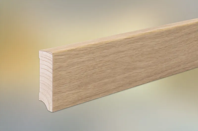 woodstore24 Sockelleiste Eiche furniert für Parkett und Massivholzdielen, 58 x 15 mm, klar lackiert, 240 cm – Produktbild 1 von 1
